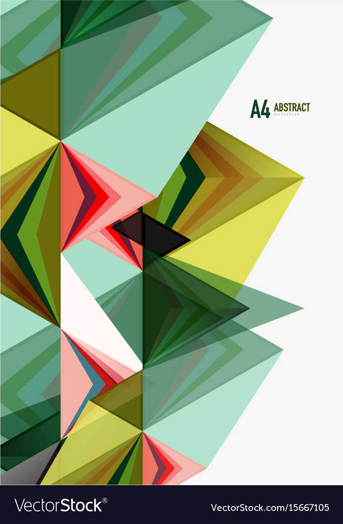 Triangular low poly a4 size geometric