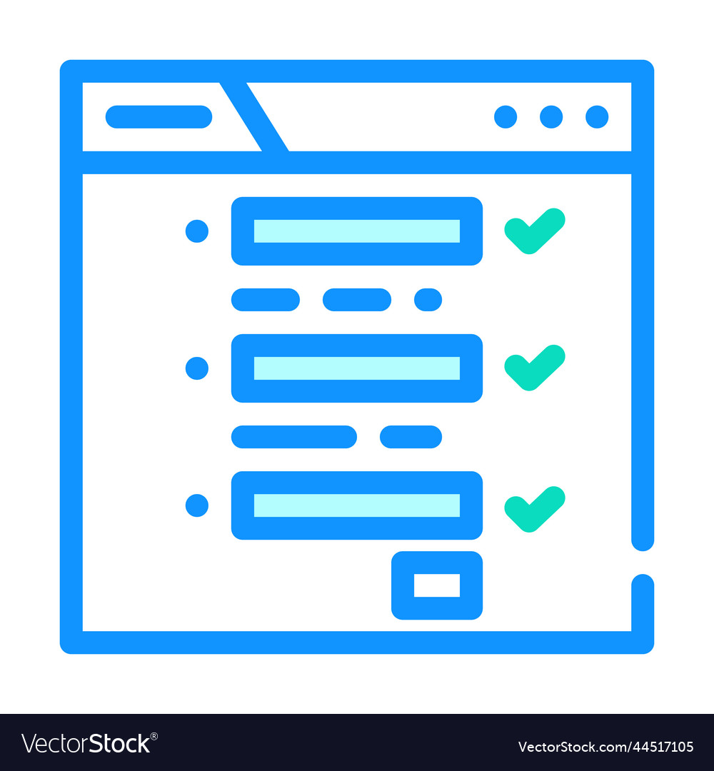 Web registration color icon vector image Web registration color icon