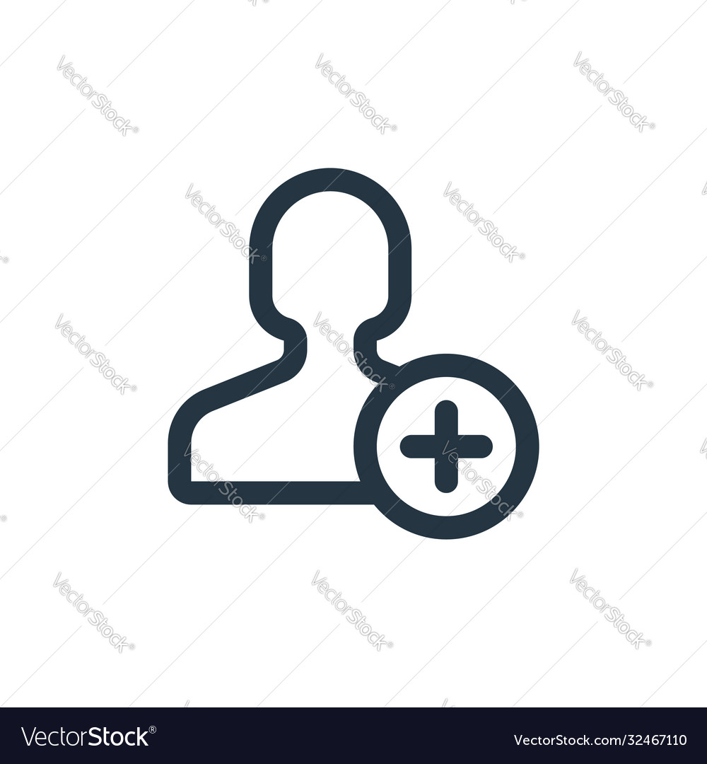 Add user icon isolated on white background