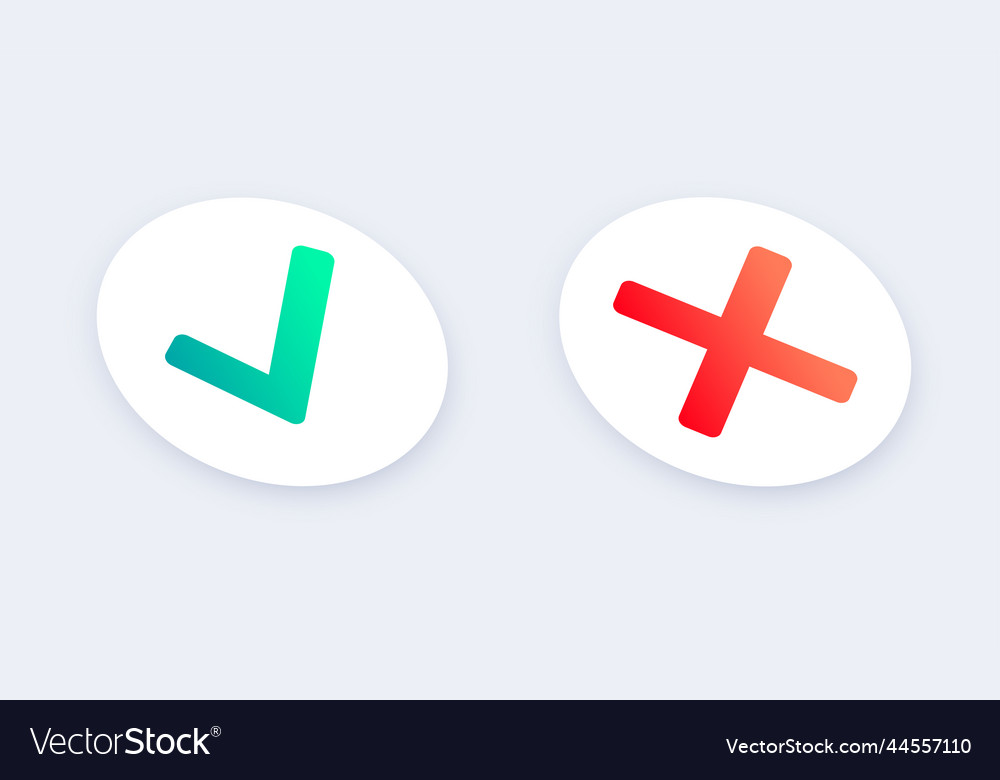 Checkmark and X Icons