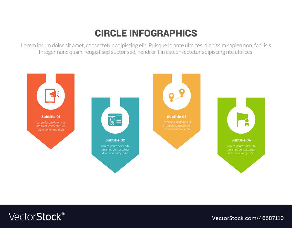 Circle base infographics template diagram banner