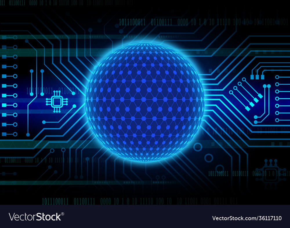 Circuit technology background with hi-tech vector image Circuit technology background with hi-tech