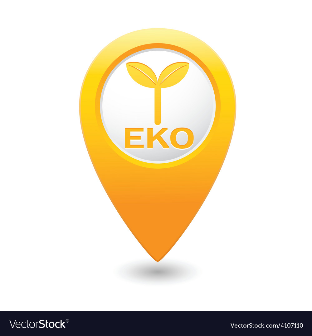 Eco map pointer yellow