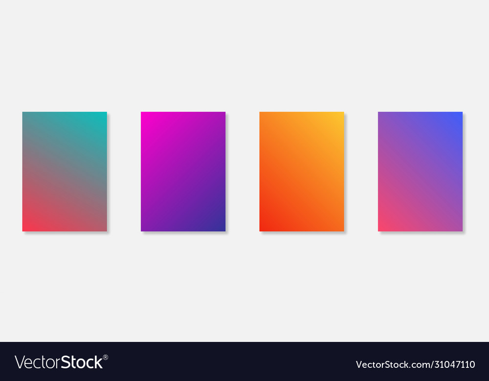 Gradient screen backgrounds templates isolated Vector Image Gradient screen backgrounds templates isolated