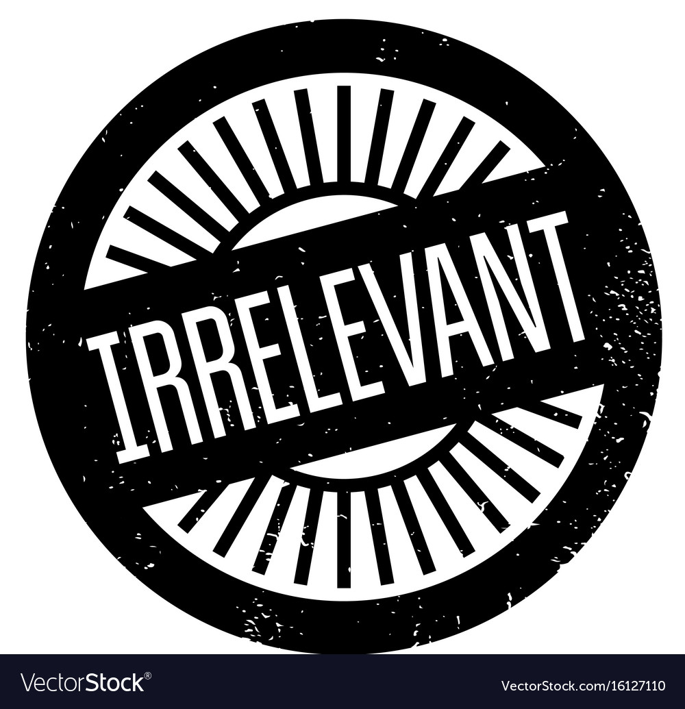 Irrelevant rubber stamp Royalty Free Vector Image