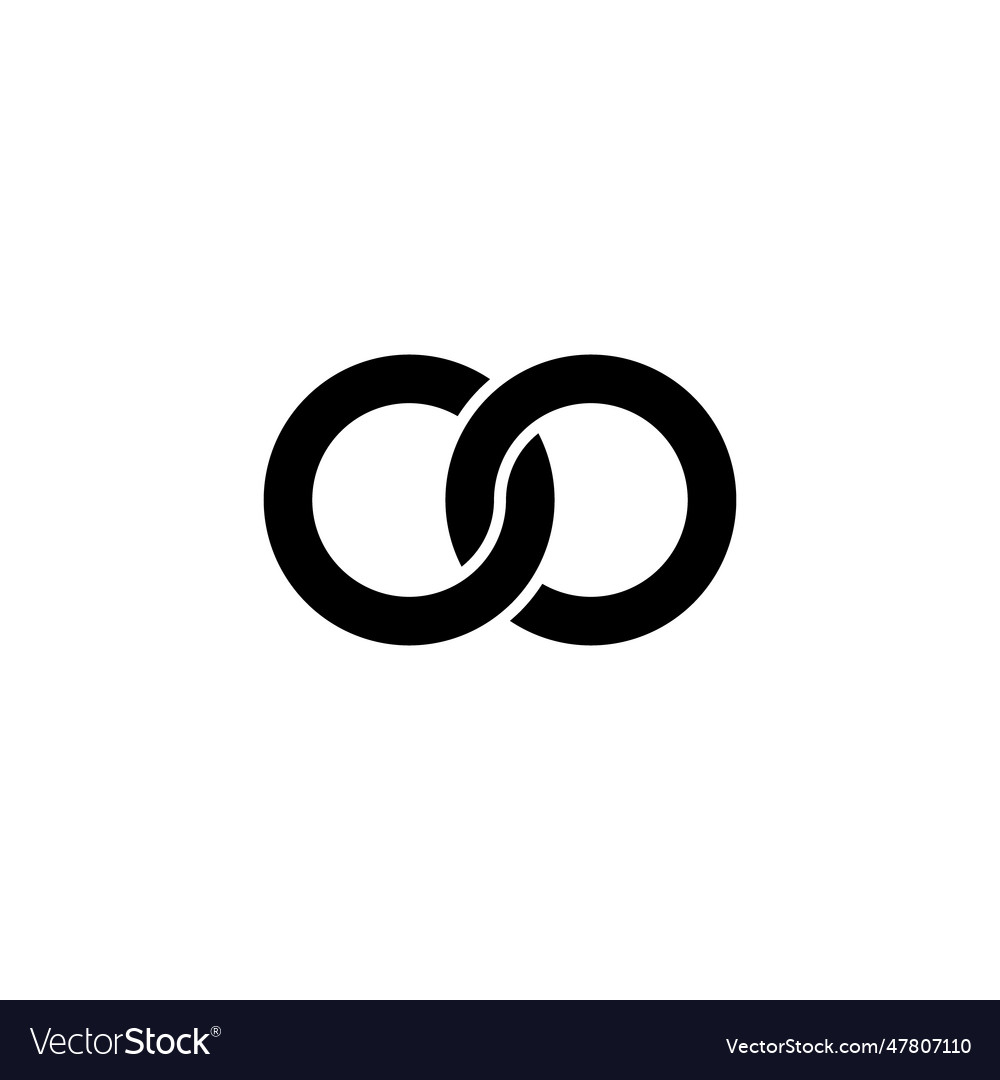 Letters Oo Monogram Logo Design Royalty Free Vector Image