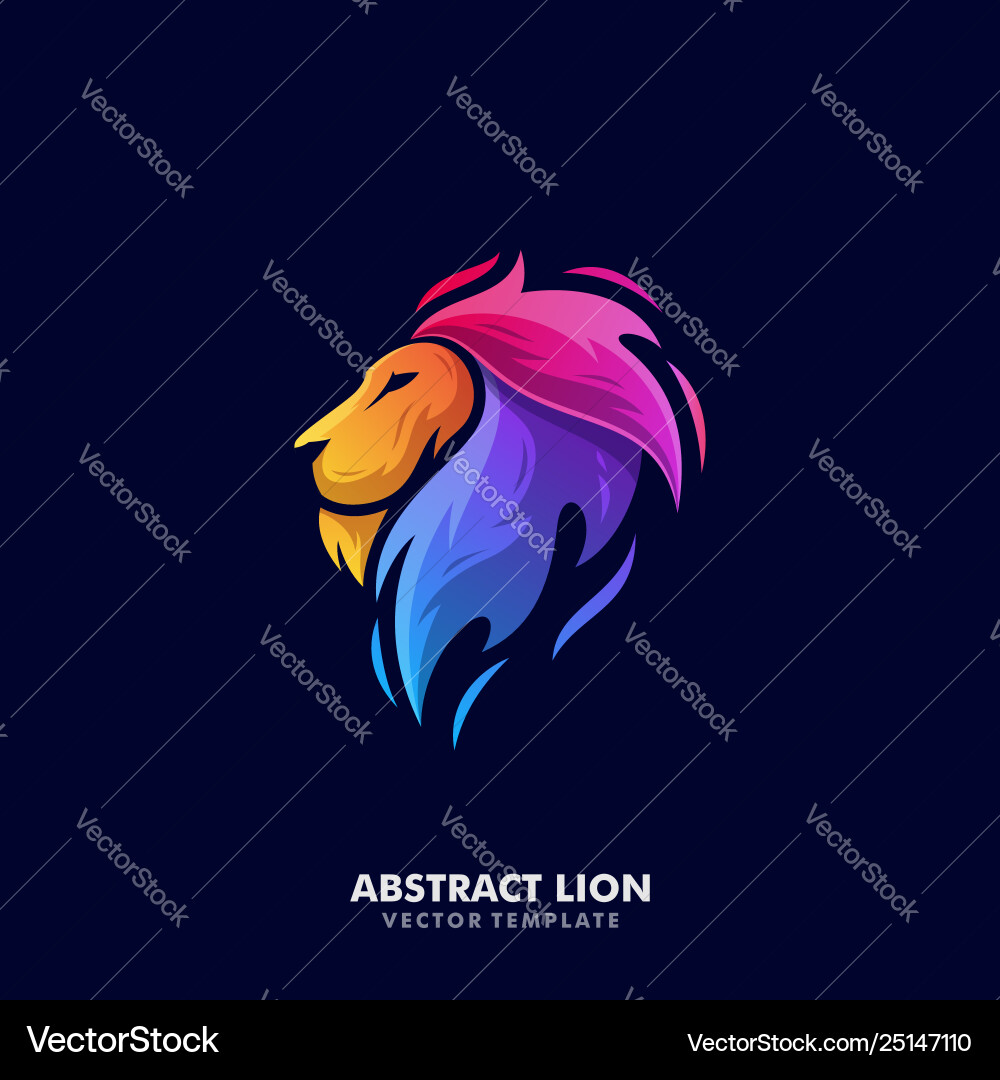 Lion template Royalty Free Vector Image - VectorStock