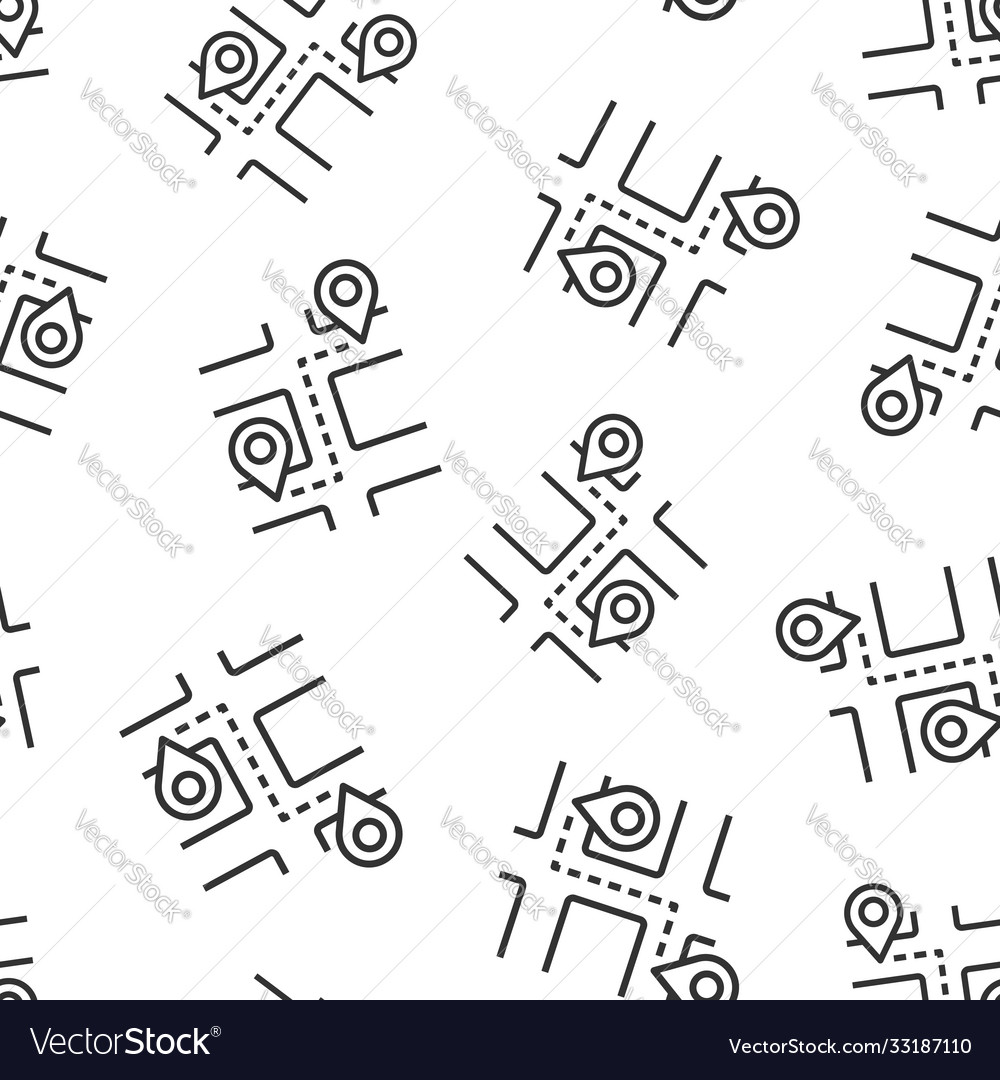 Map pin icon in flat style gps navigation vector image Map pin icon in flat style gps navigation