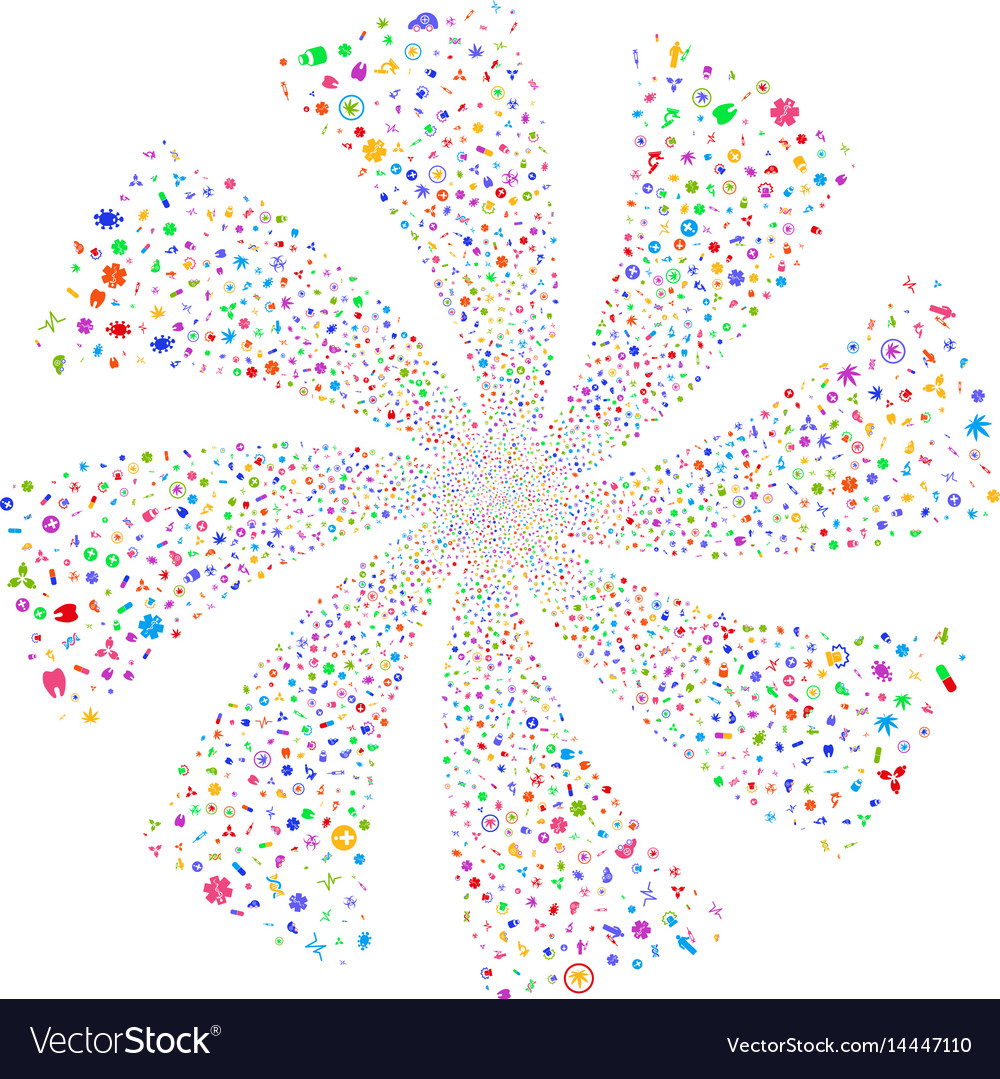 Medizinische Symbole Feuerwerk Drall Blume