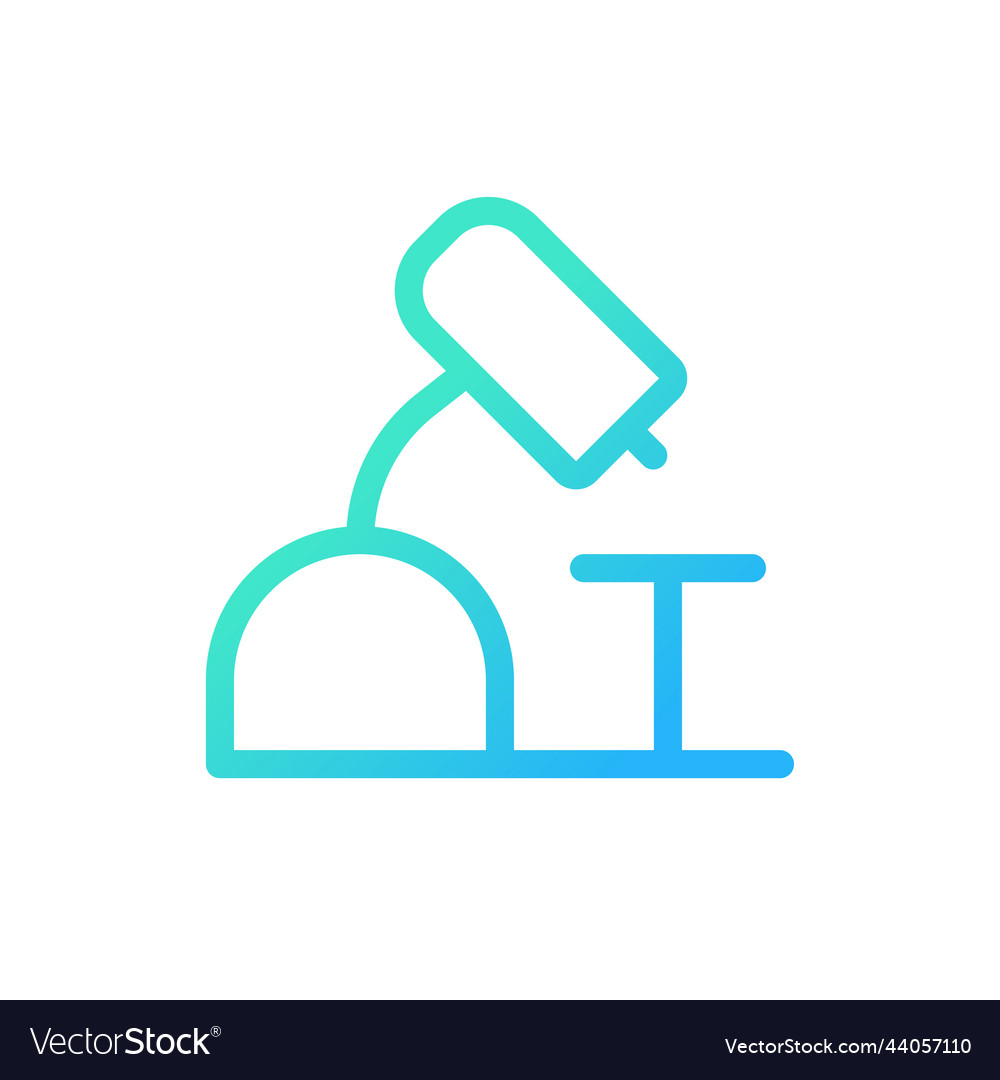 Microscope pixel perfect gradient linear ui icon vector image Microscope pixel perfect gradient linear ui icon