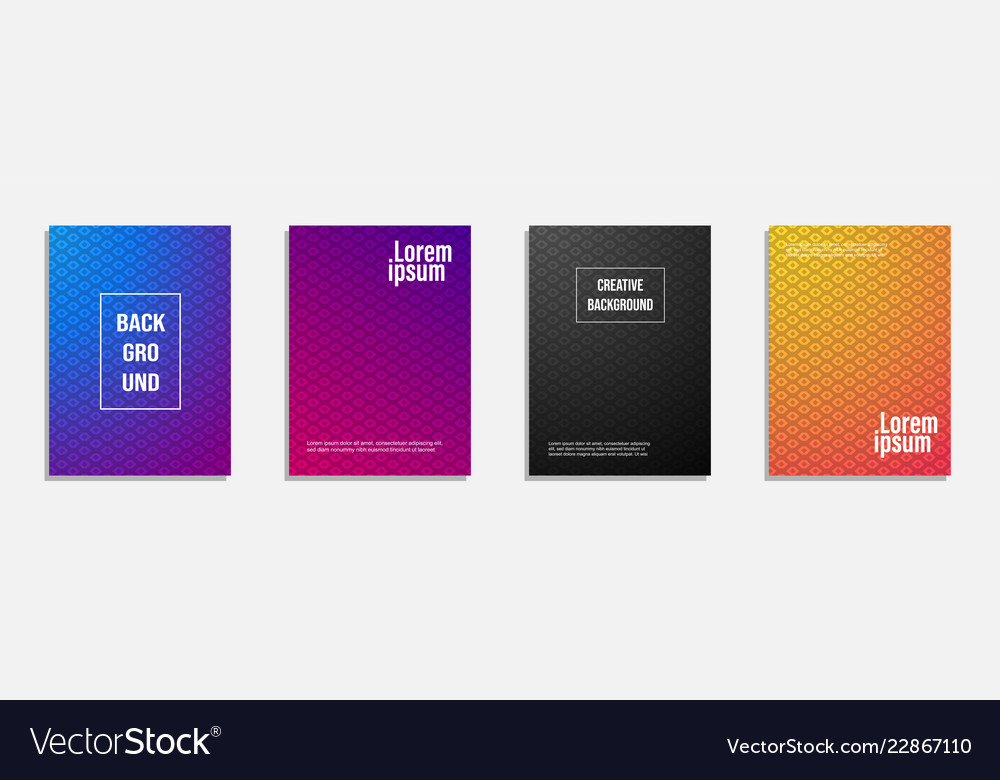 Minimal cover design set of geometric pattern