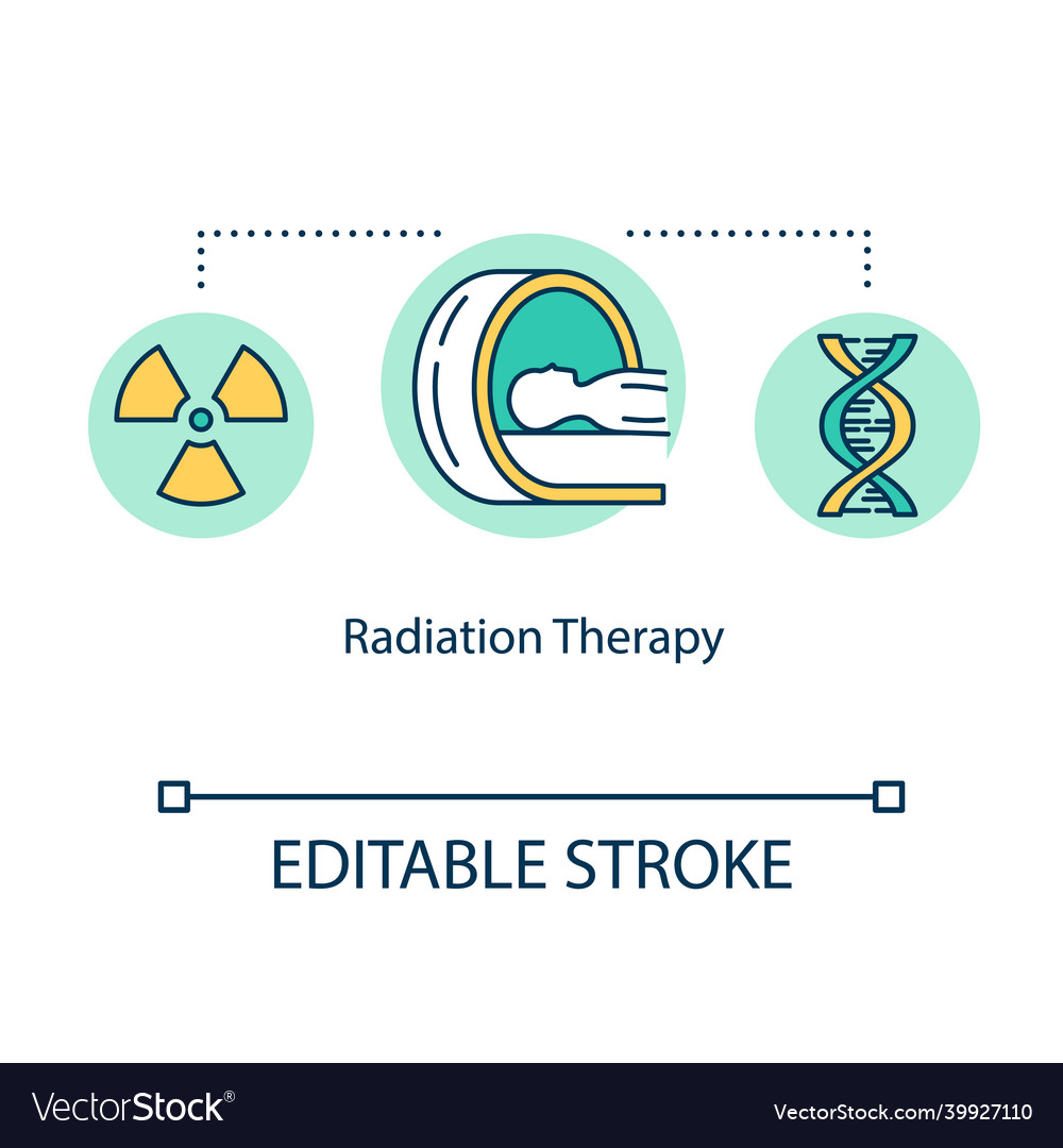 Radiation Therapy Concept Icon Cancer Treatment Vector Image 6634