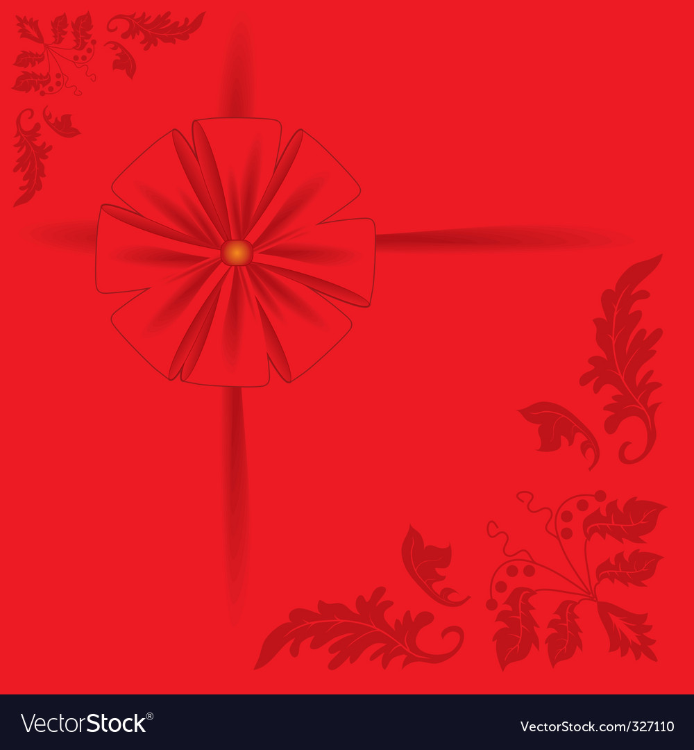 Red background with a bow