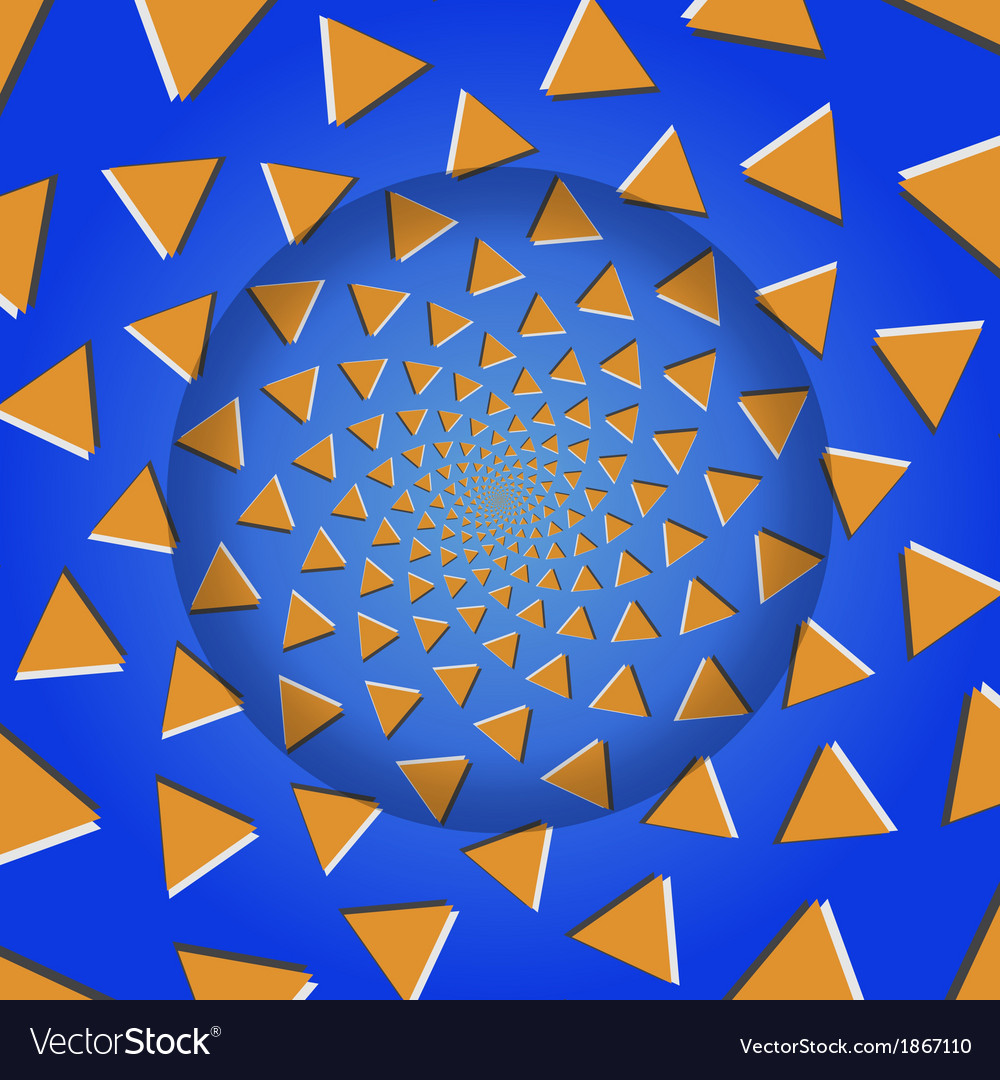 Rotating triangles optical pattern background
