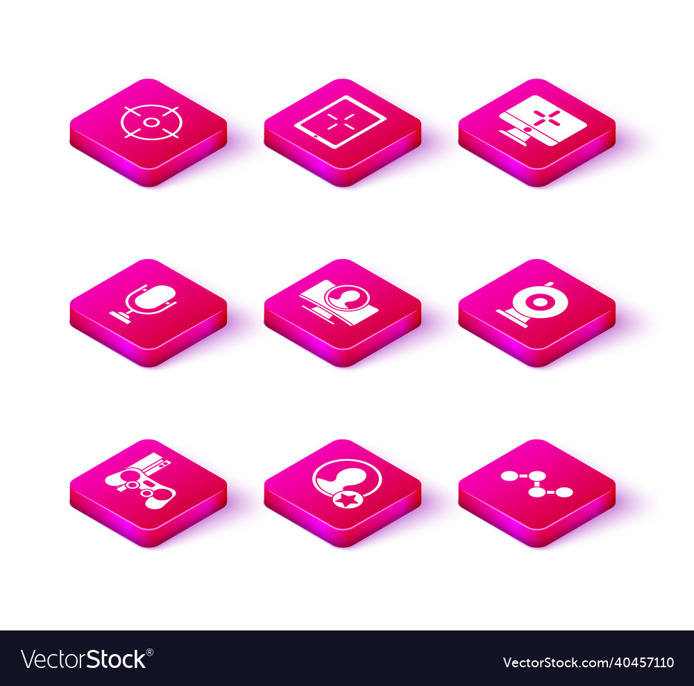 Set game console with joystick premium create vector image Set game console with joystick premium create