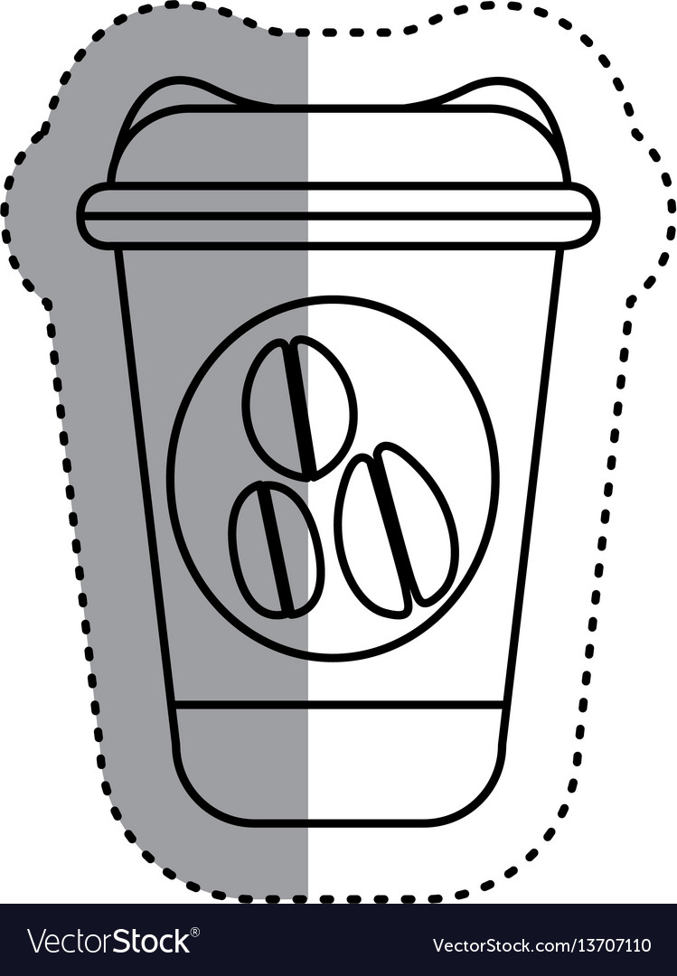Sticker silhouette glass disposable for hot drinks