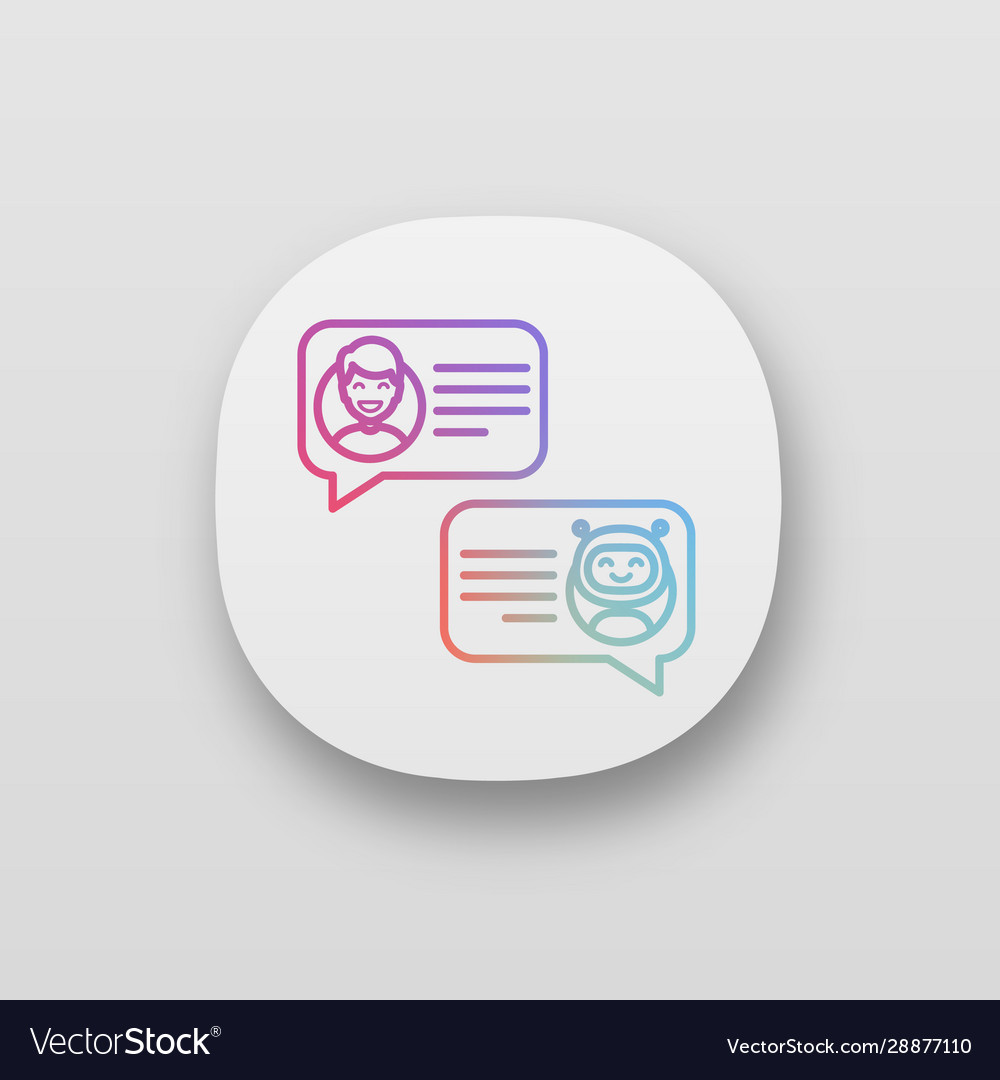 Support chatbot app icon Vector Image Support chatbot app icon