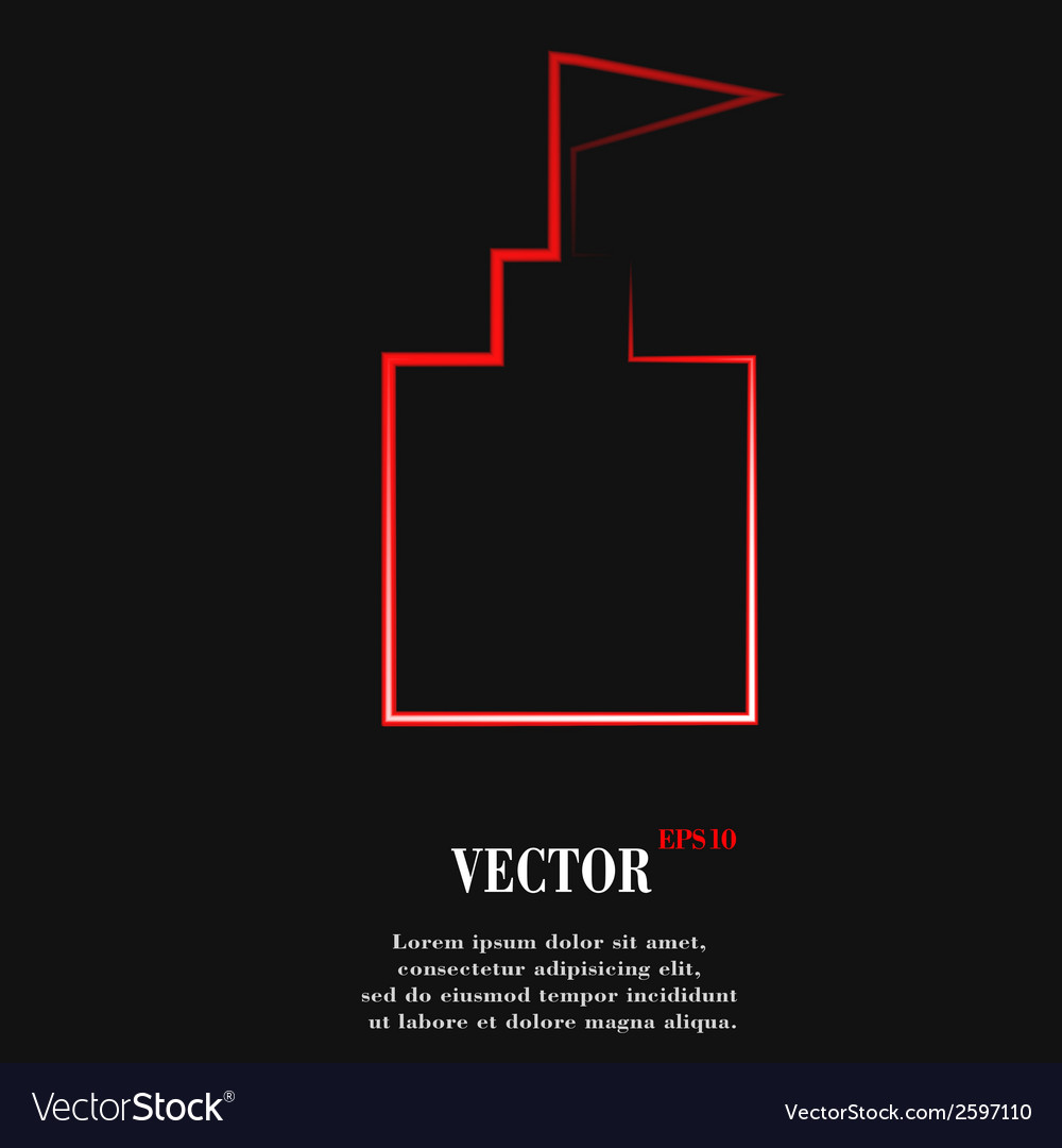 Tower flat modern web button and space for your