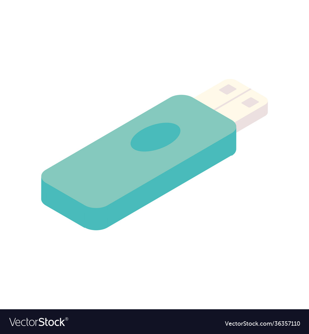 Usb memory flash isometric icon