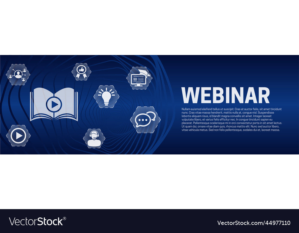 Webinar online learning banner background