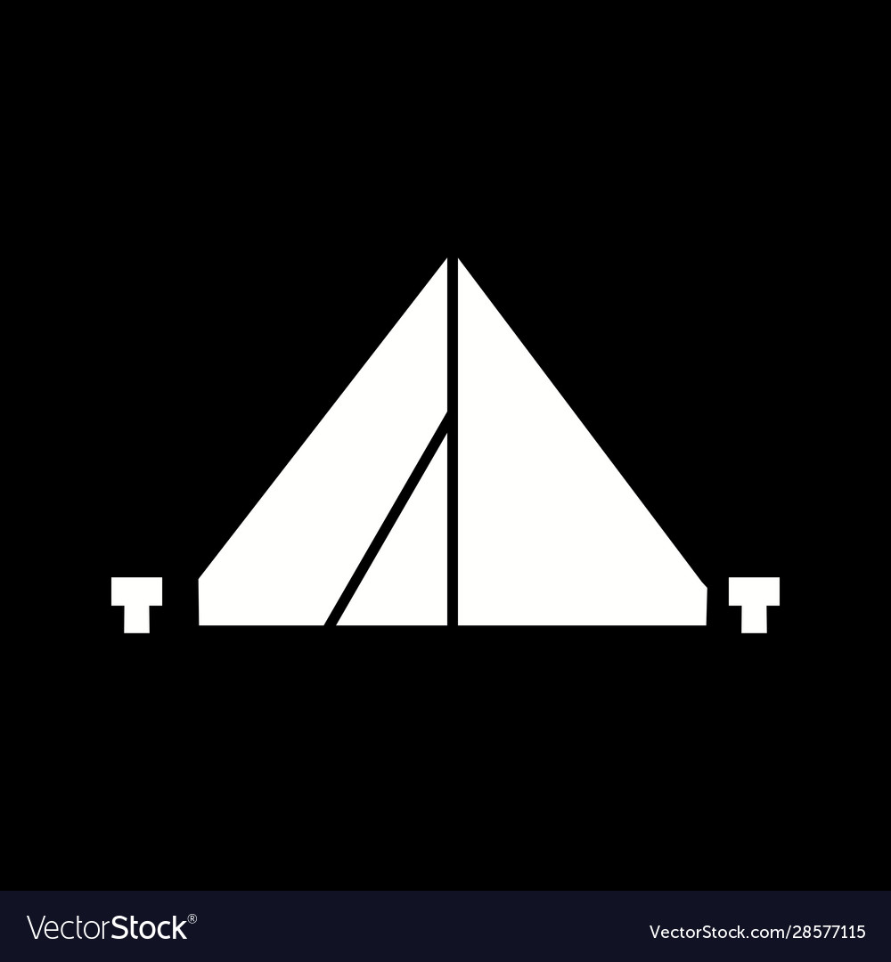 Beautiful camping glyph icon
