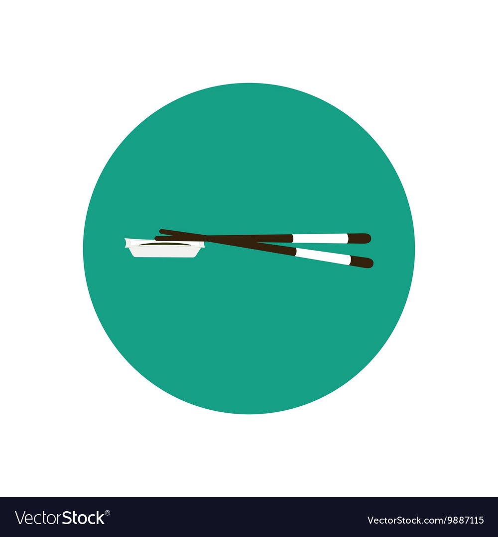 Chopsticks for sushi and soy sauce