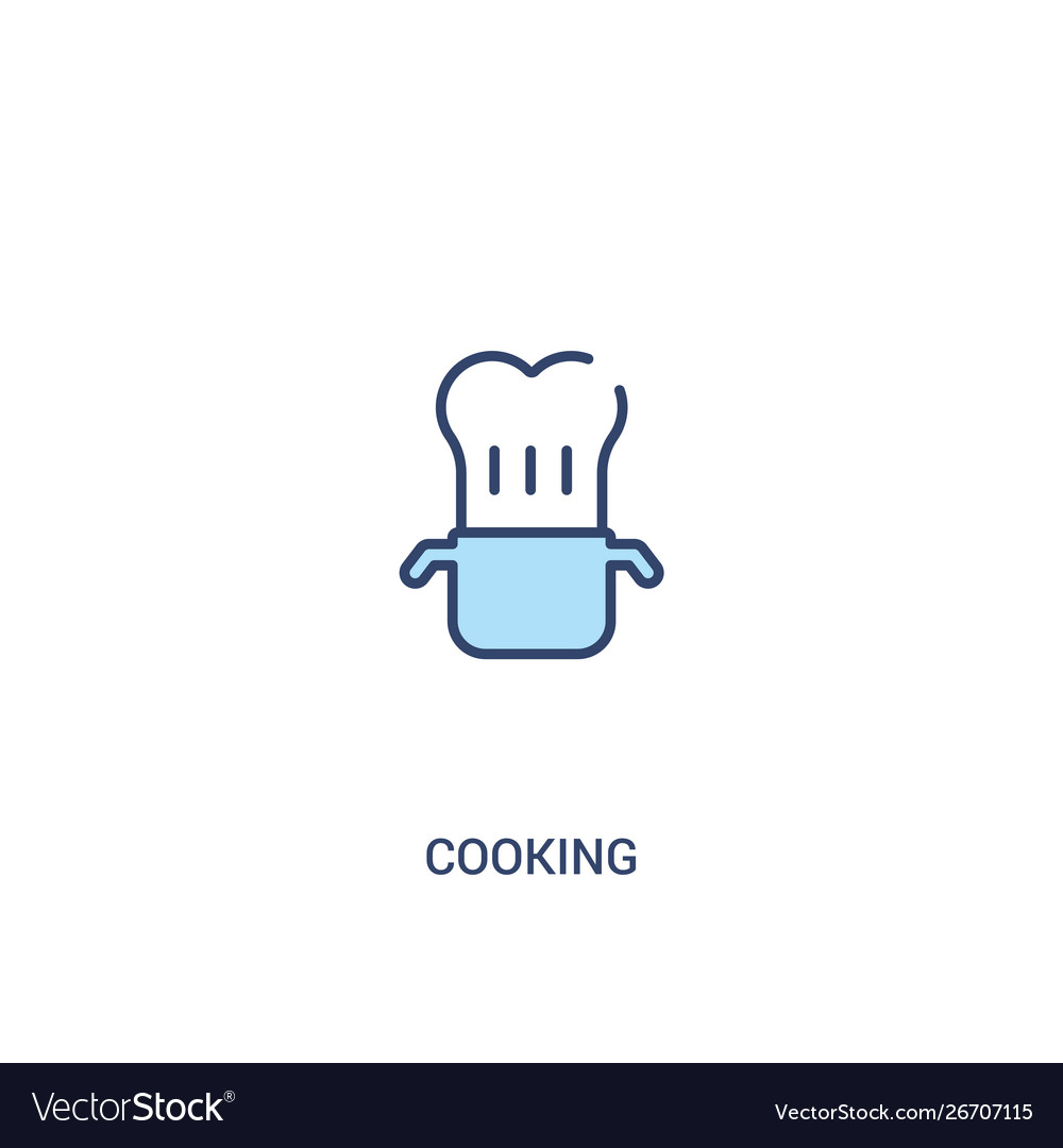 Cooking concept 2 colored icon simple line