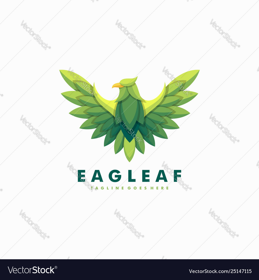 Eagle leaves template vector image Eagle leaves template