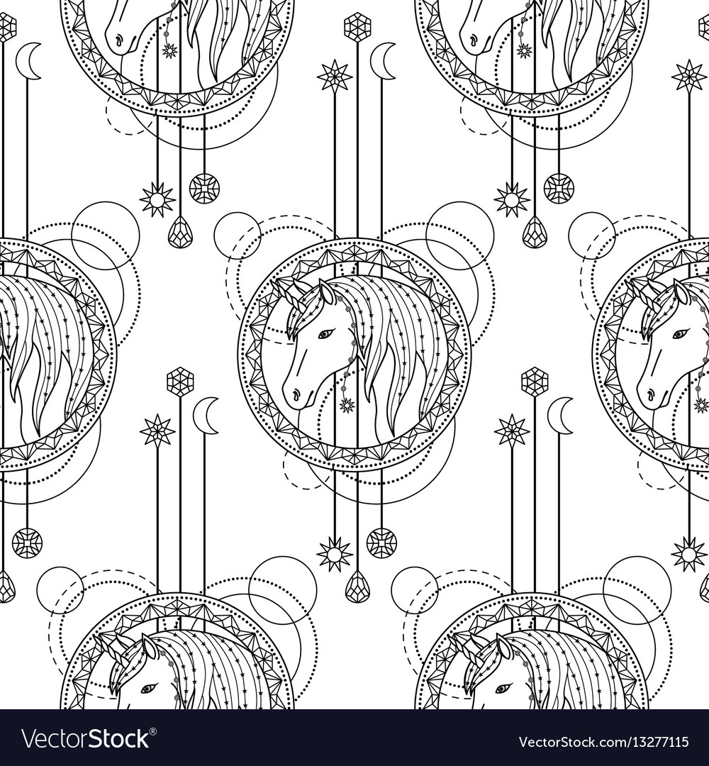 Geometric Unicorn Pattern
