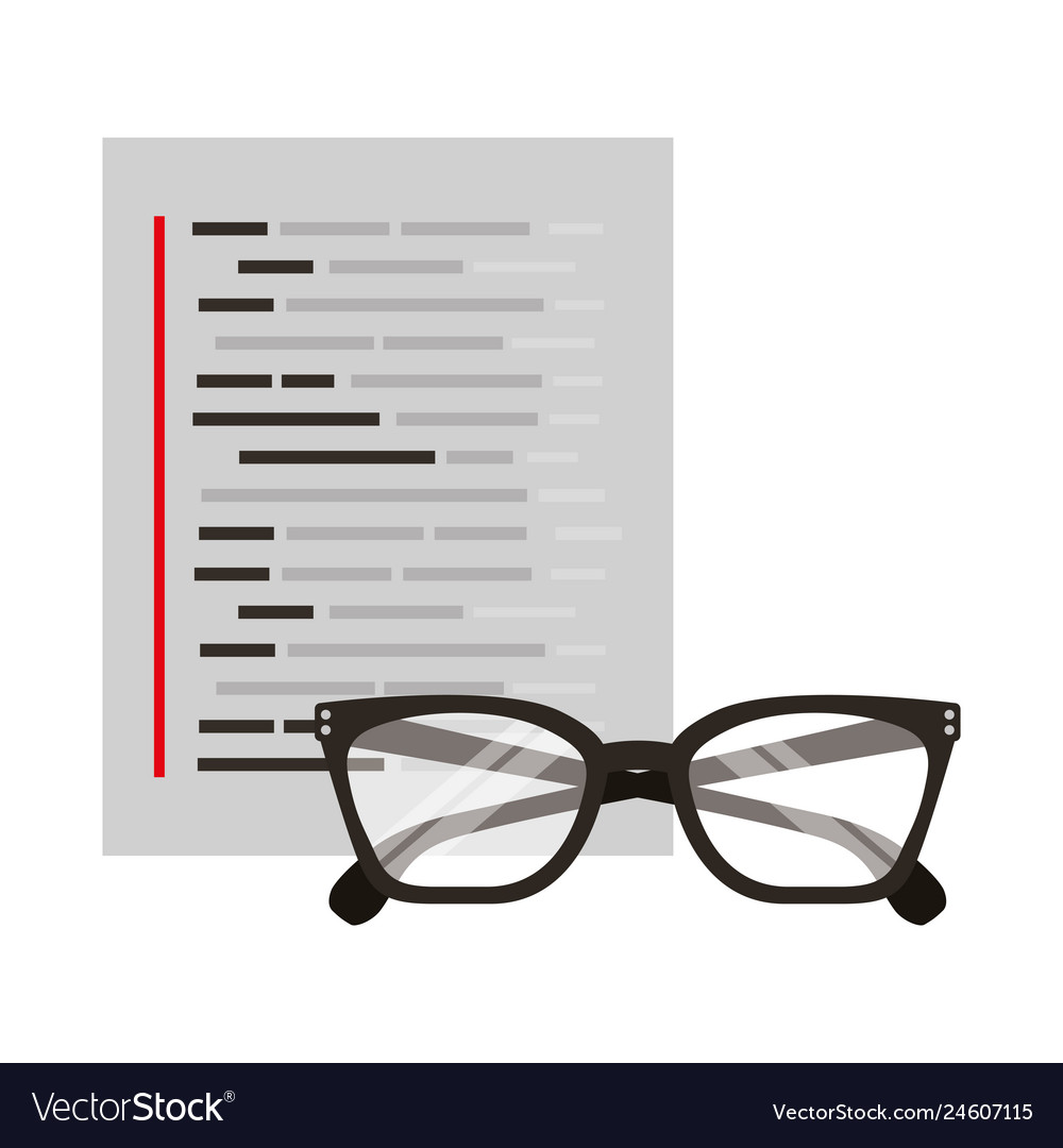 Gläser dokumentieren kodieren Web-Entwicklung vector image Gläser dokumentieren kodieren Web-Entwicklung