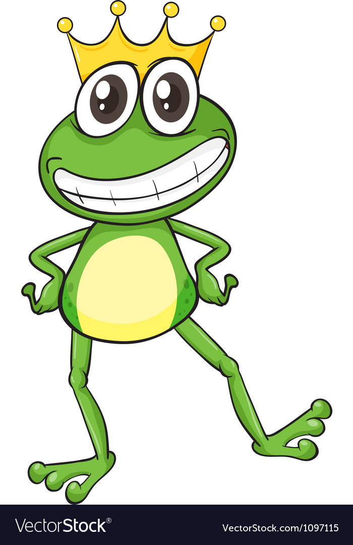 King cartoon frog Royalty Free Vector Image - VectorStock