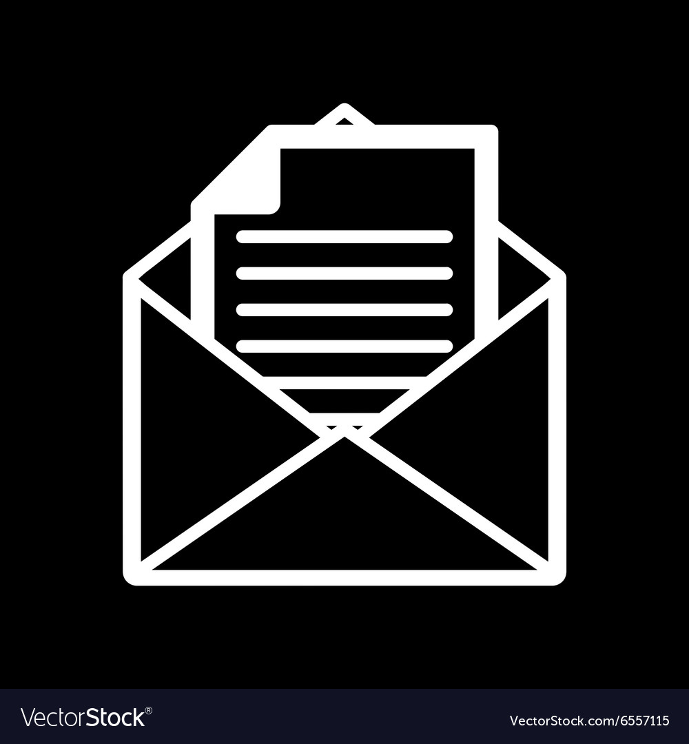 Mail icon open envelope symbol
