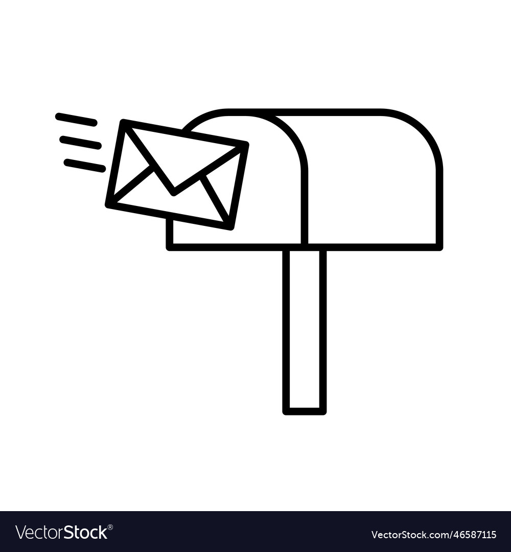 Mail in a post mailbox vector image Mail in a post mailbox