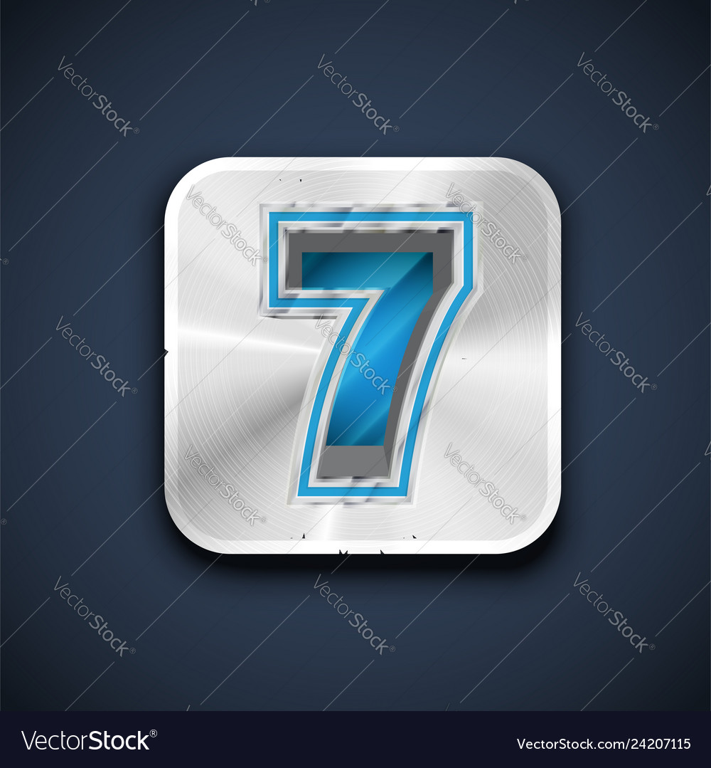Metallic 3d character from a font set