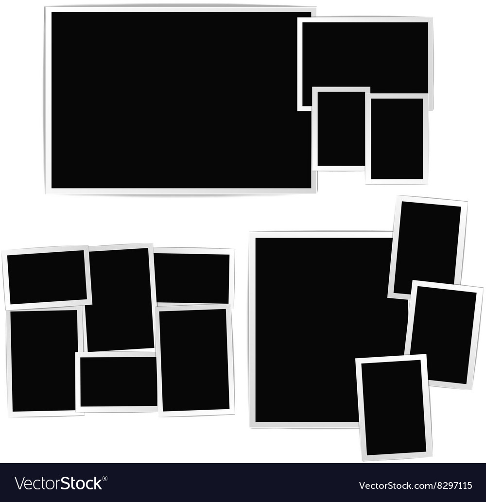 Photo album composition Royalty Free Vector Image