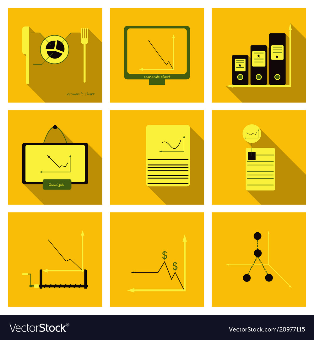 Set of finance and banking icons simple elements vector image Set of finance and banking icons simple elements