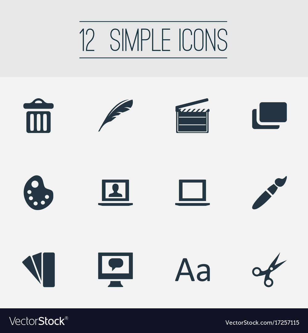 Set of simple design icons