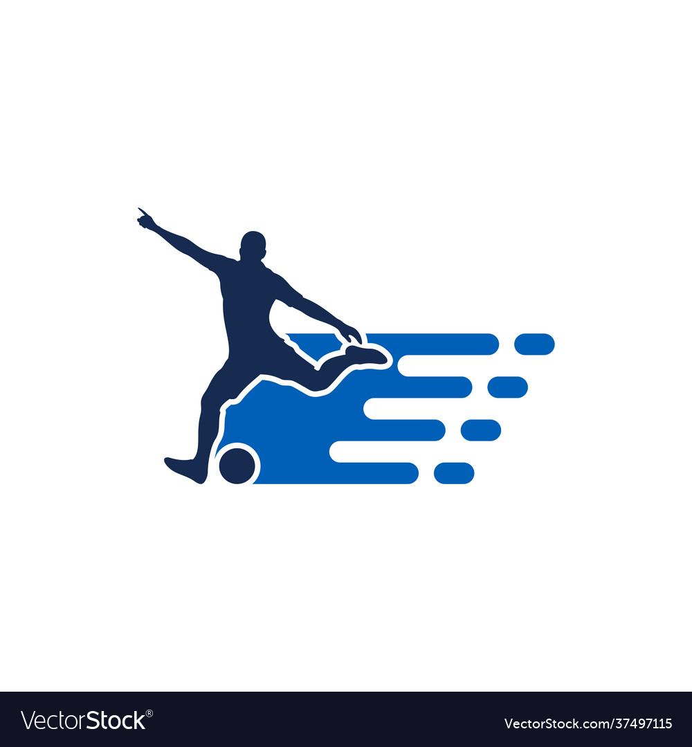 Soccer logo design creative football logo design Vector Image