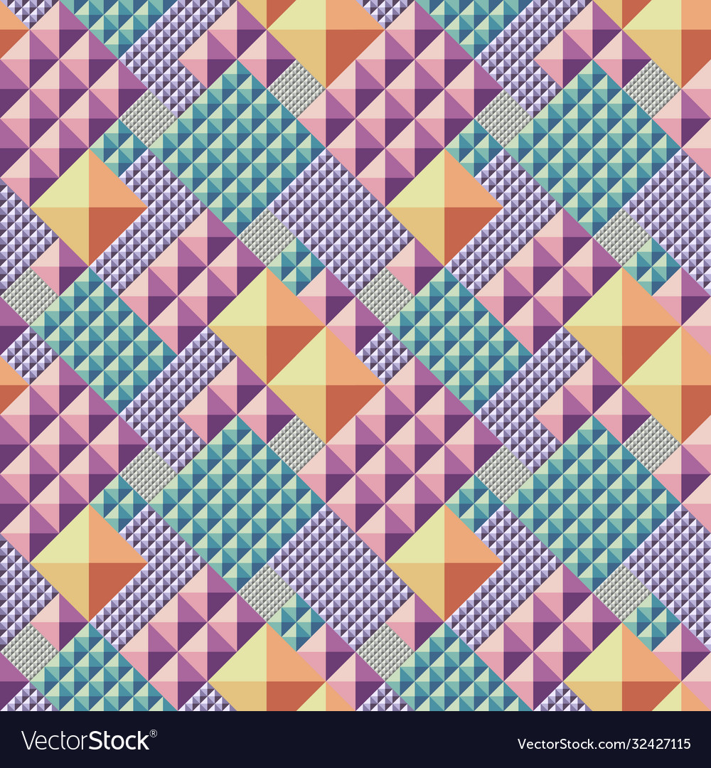 Triangle convex abstract seamless pattern vector image Triangle convex abstract seamless pattern