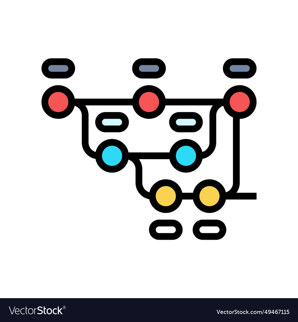Version control software color icon vector image Version control software color icon