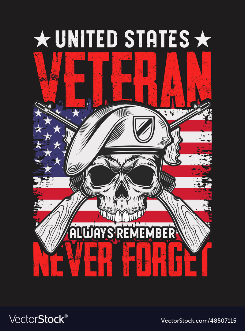 Veteran t shirt design Royalty Free Vector Image