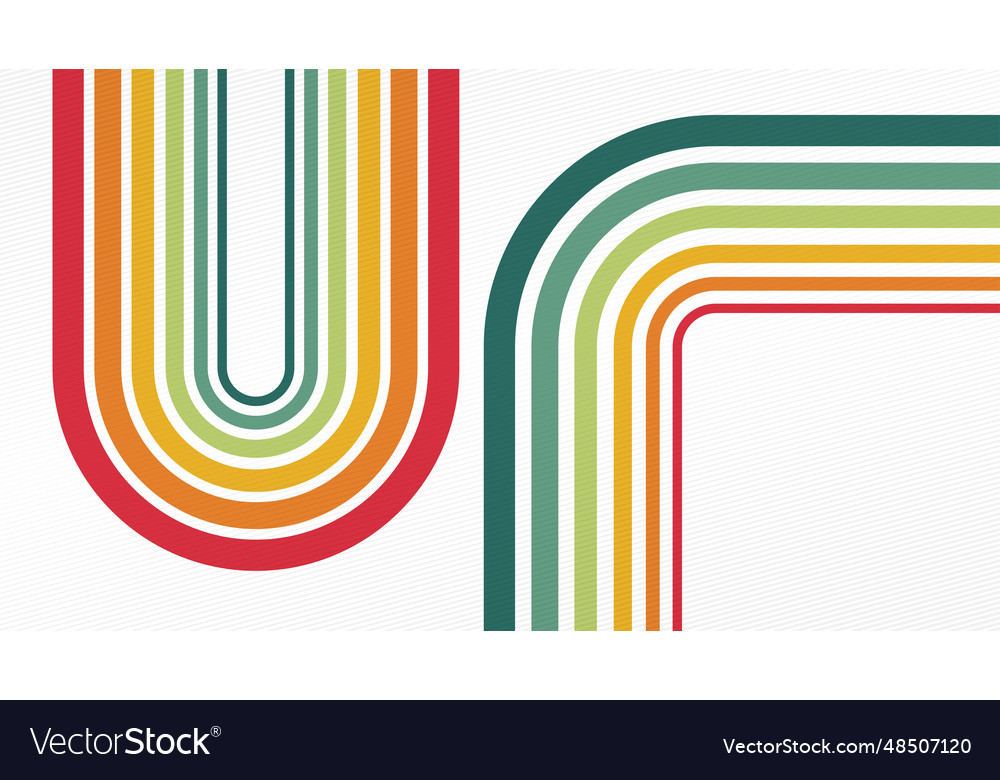 Abstract retro background with stripes and lines Vector Image