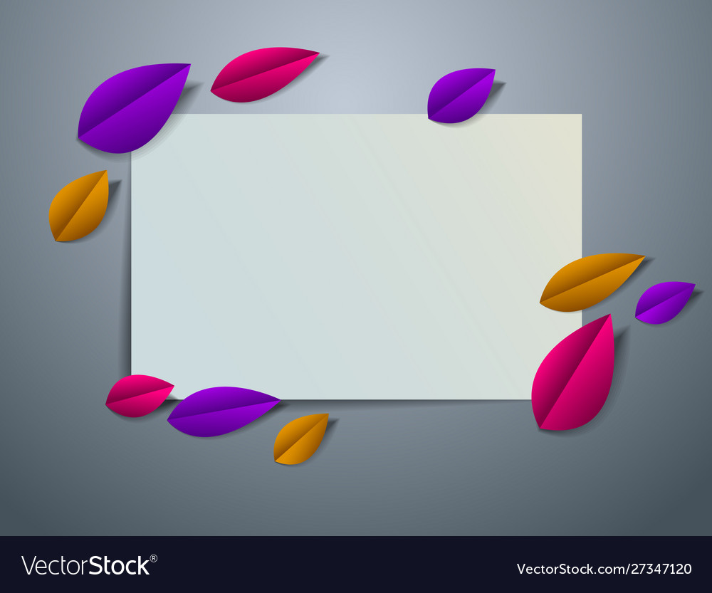 Autumnal frame with copy space for text design vector image Autumnal frame with copy space for text design