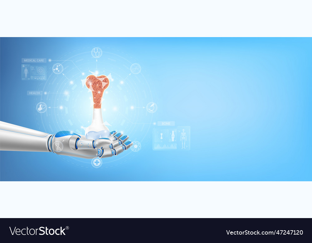 Bone structure float away from in robot hand