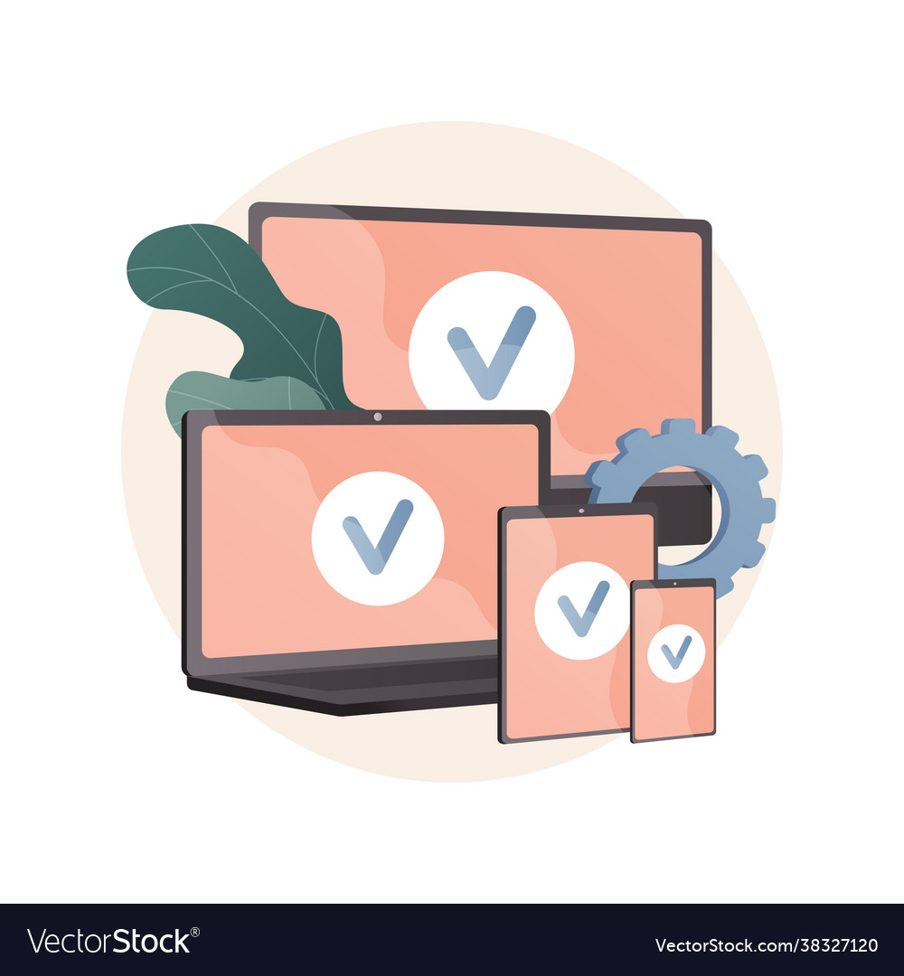 Cross-platform development abstract concept vector image Cross-platform development abstract concept