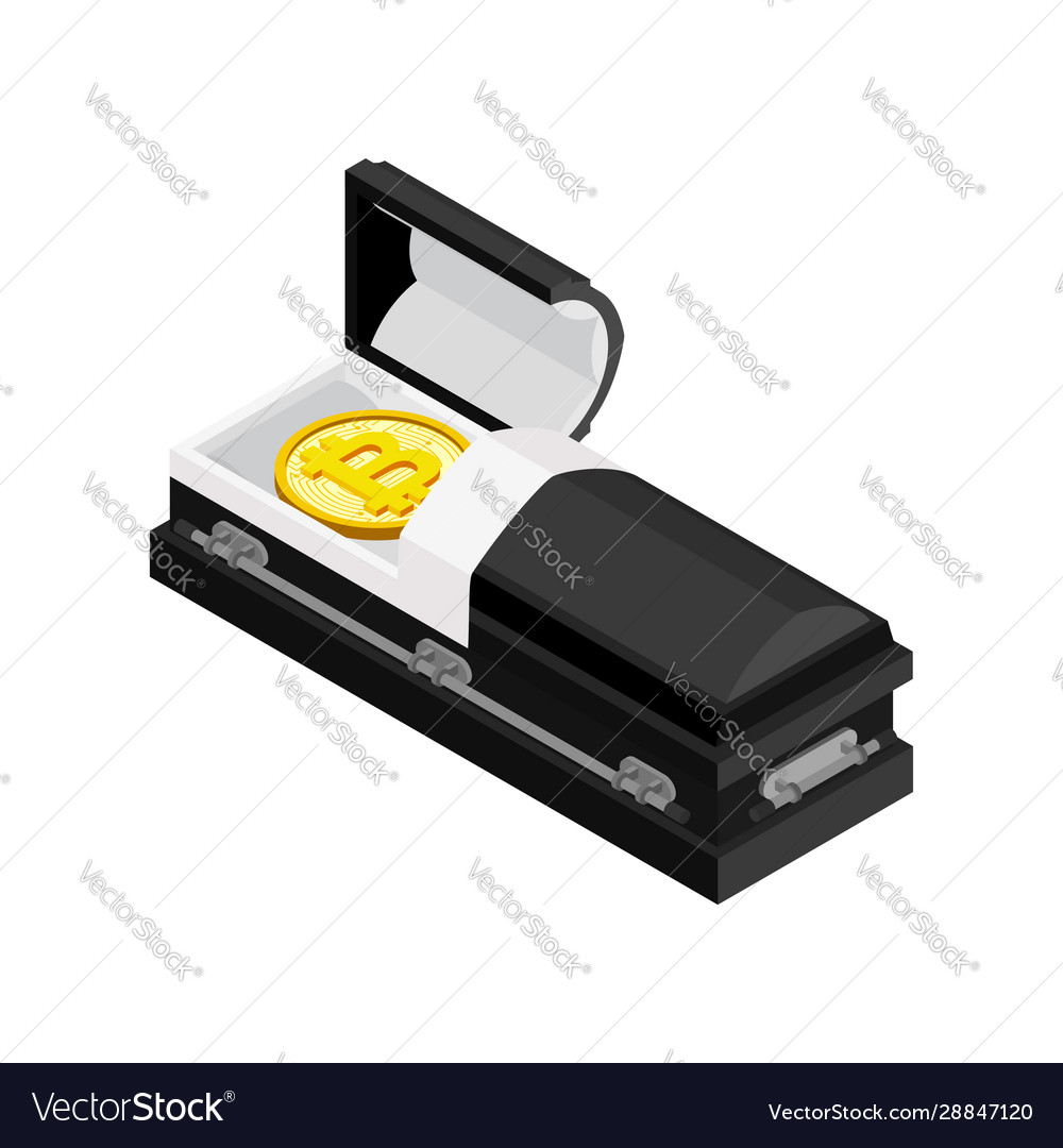 Death bitcoin in coffin rip cryptocurrency