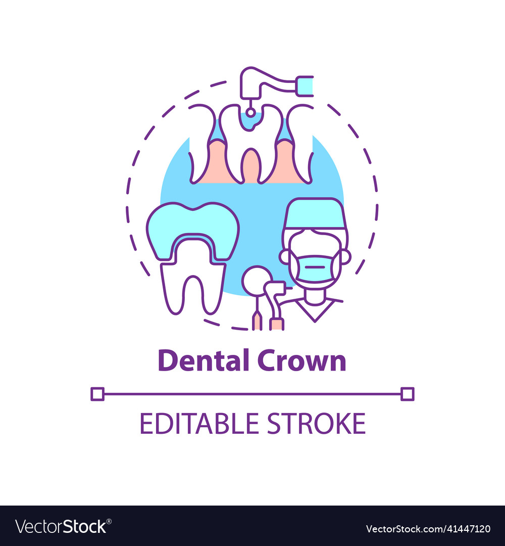 Dental crown concept icon