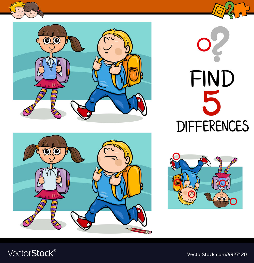 Differences Activity For Kids Royalty Free Vector Image