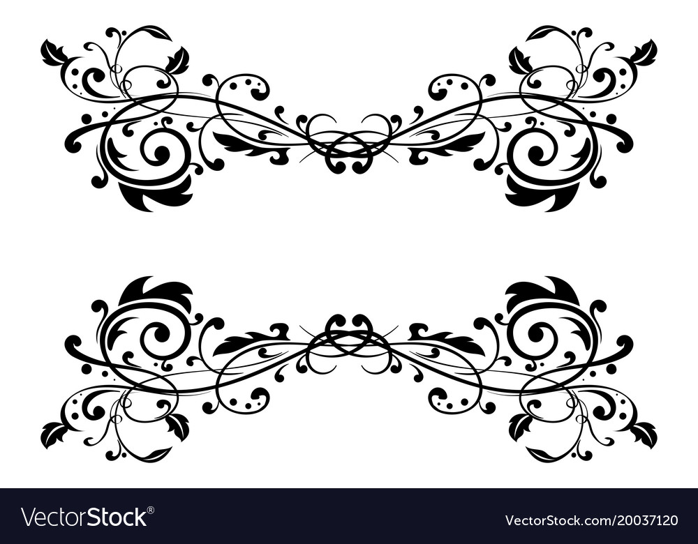 Download Floral decorative ornaments Royalty Free Vector Image