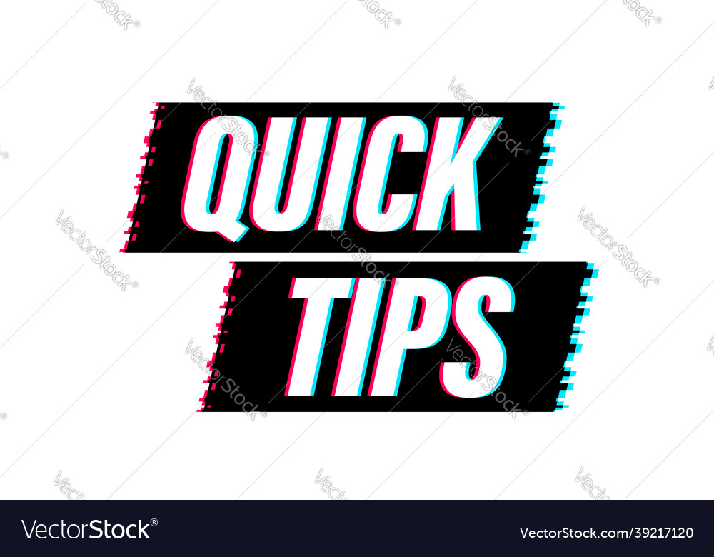 Glitch Tip Icon - Quick Advice